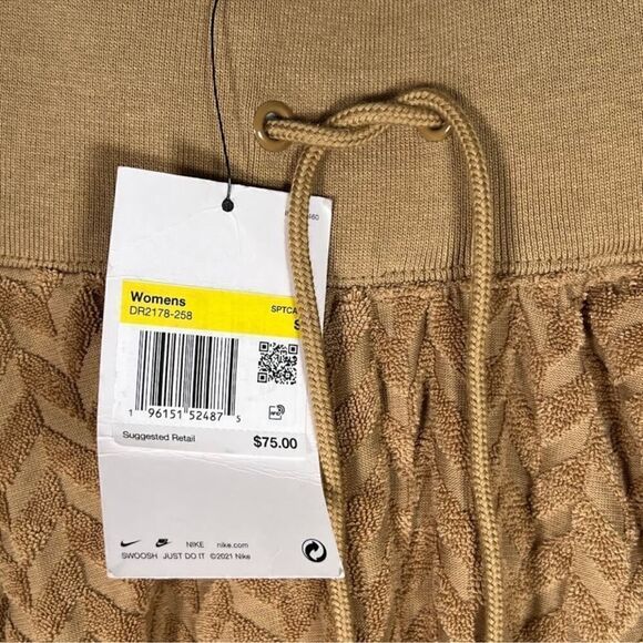 Nike Women's Tan Brown Chevron Pattern Everyday Modern High-Waisted Joggers Sz S - Picture 10 of 12